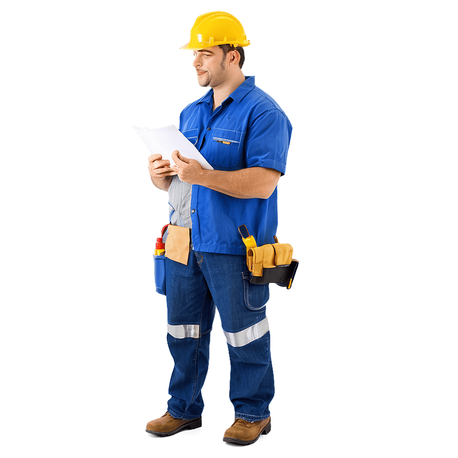 Construction Worker with Blueprint PNG 81