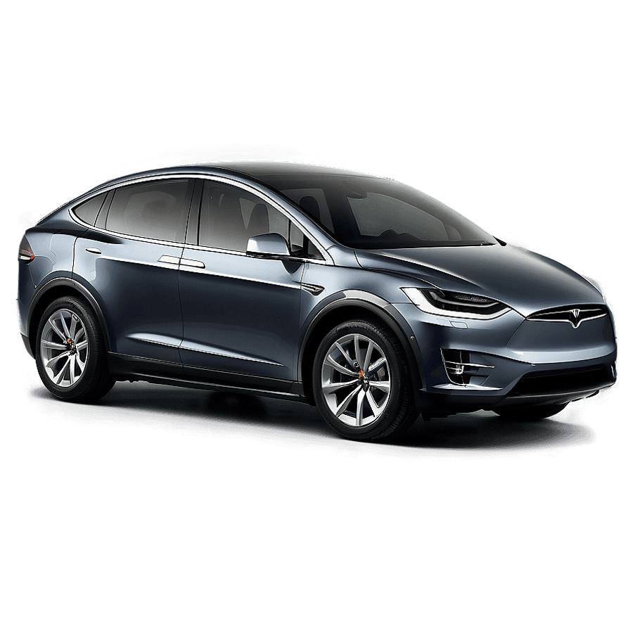 Midnight Silver Tesla Model X PNG 53