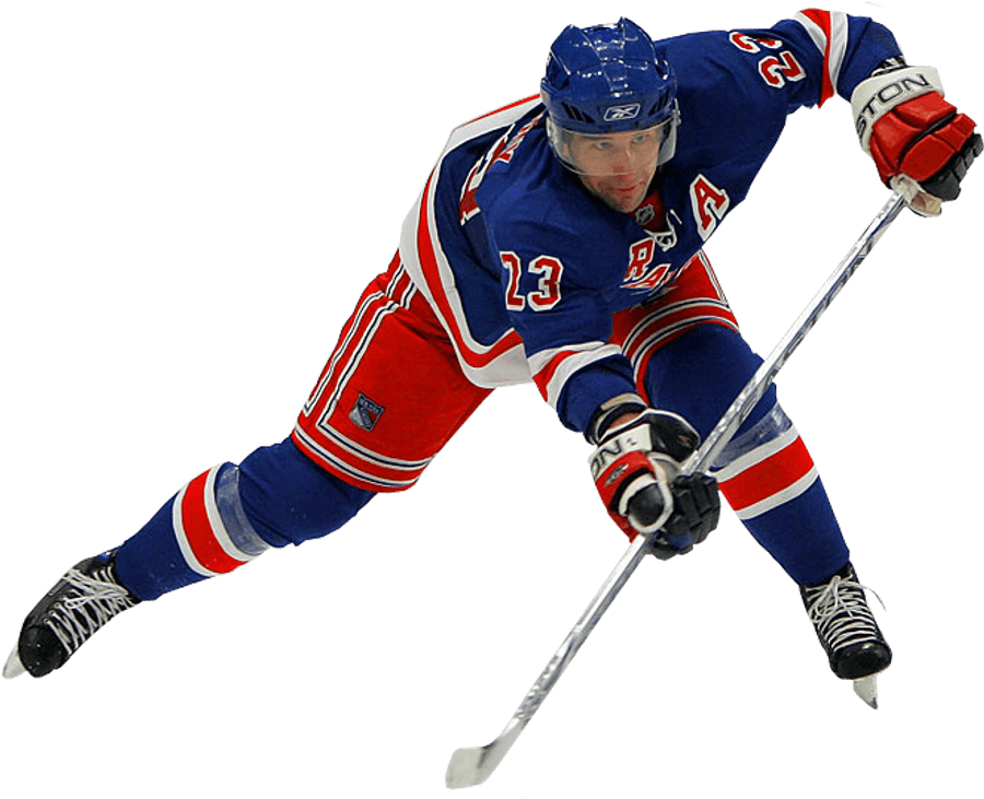Intense Hockey Player Action