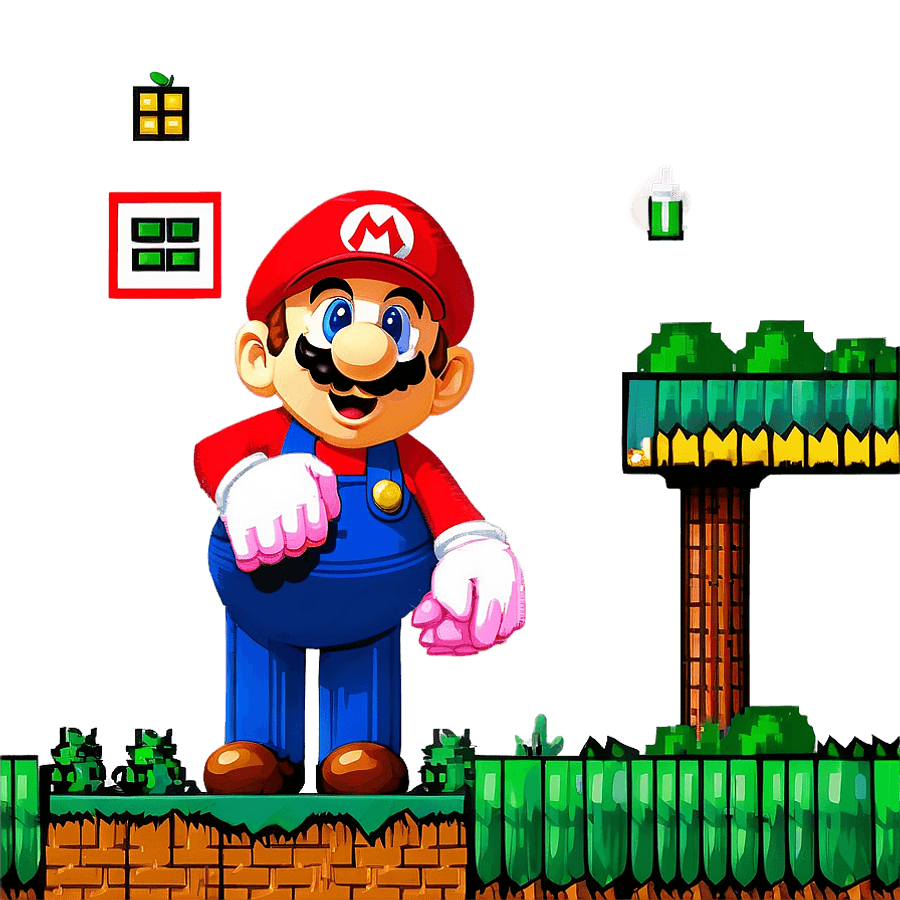 Super Mario Bros Pixel Art PNG 05242024