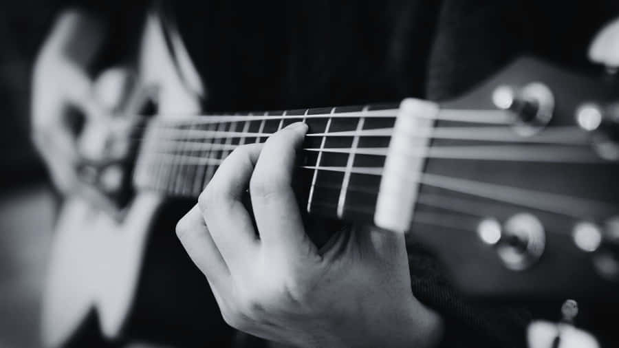 SvartvittGitarr 1920 x 1080 bakgrundsbild.