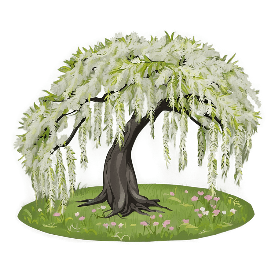 Willow Tree in Spring Bloom PNG 05262024
