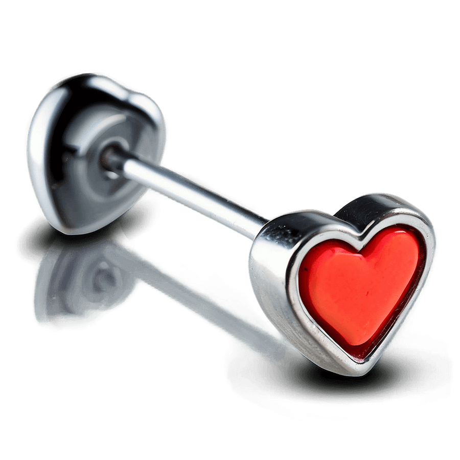 Heart Shaped Nose Stud PNG 06272024