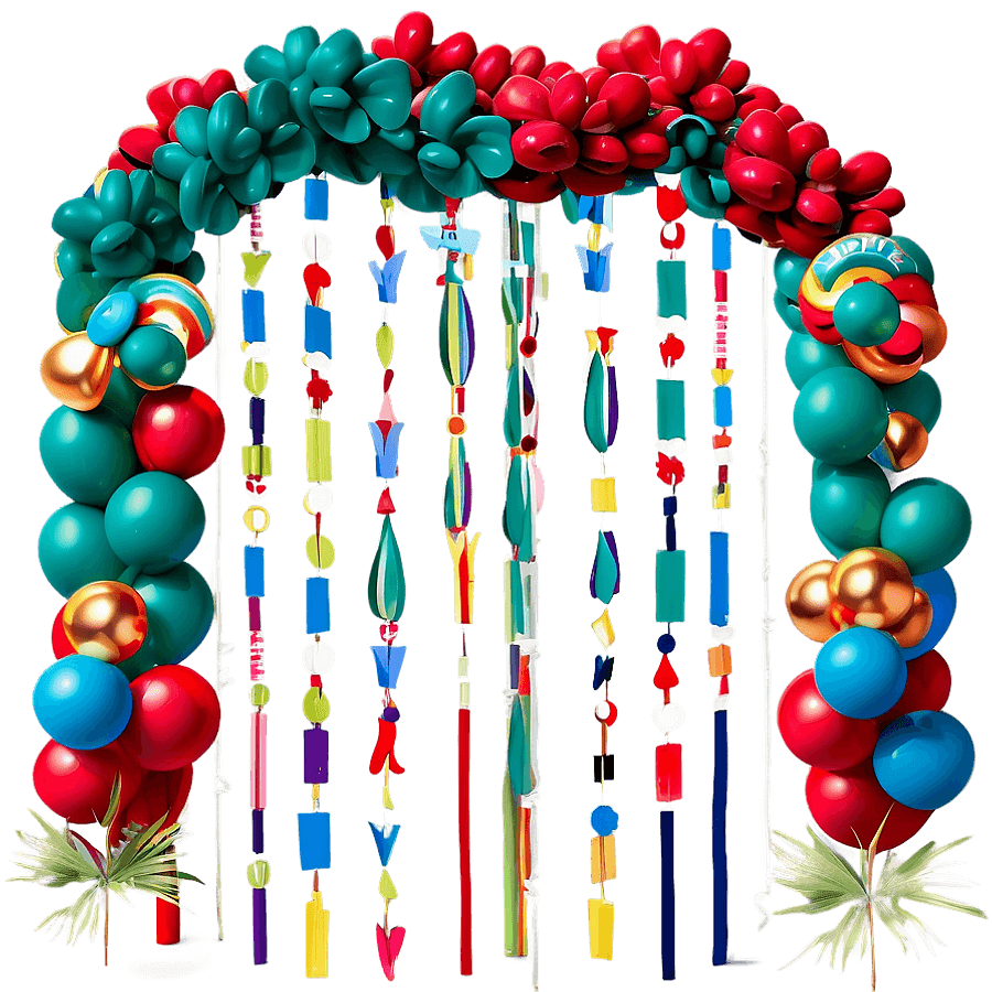 Seasonal Balloon Garland Trends PNG bxx55