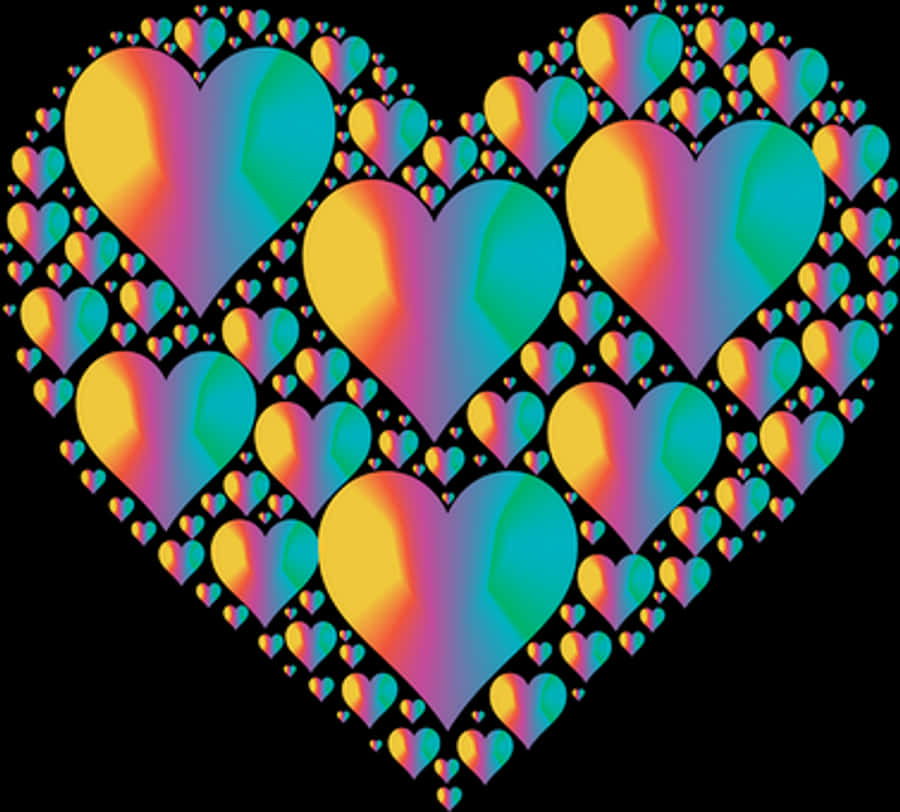 Colorful Hearts Pattern