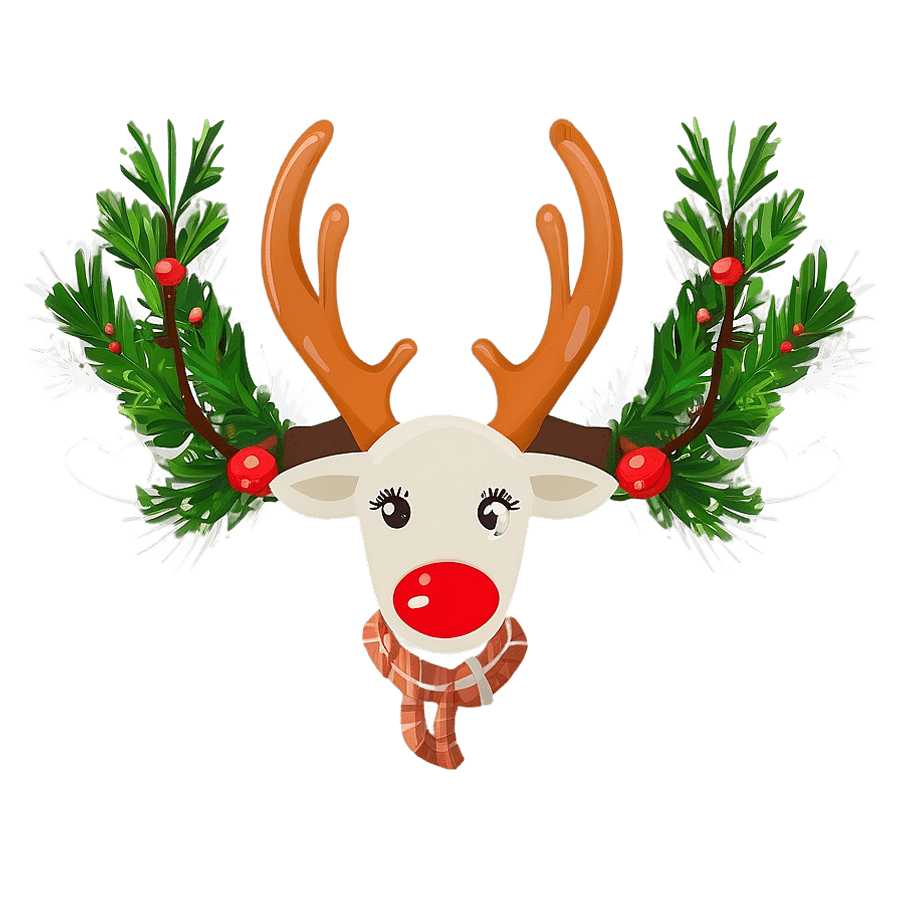 Cozy Reindeer Antlers Decoration PNG ywi75