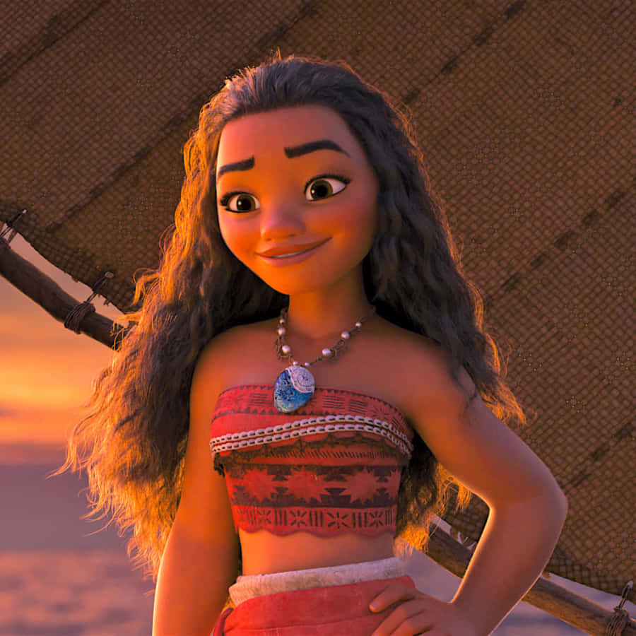 Sorriso de Moana ao Pôr do Sol