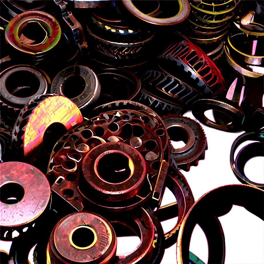 Industrial Scrap Metal Heap PNG ued
