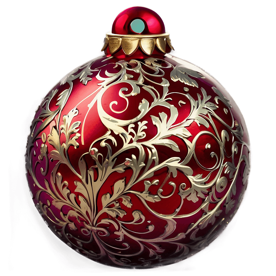 Red Bauble Ornament PNG vjn