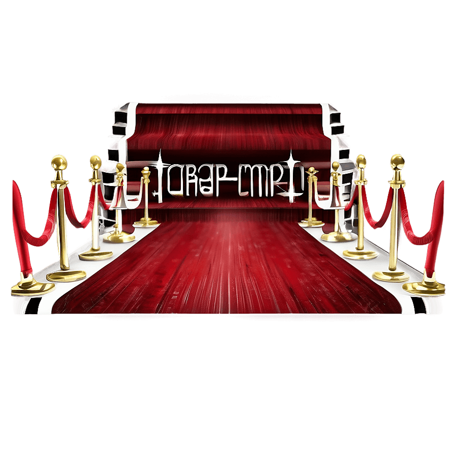 Star-Studded Red Carpet PNG 06112024