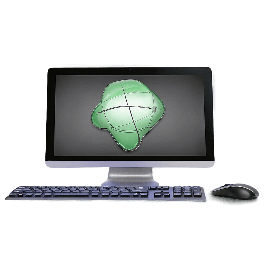 Sleek Computer Mockup PNG vly48