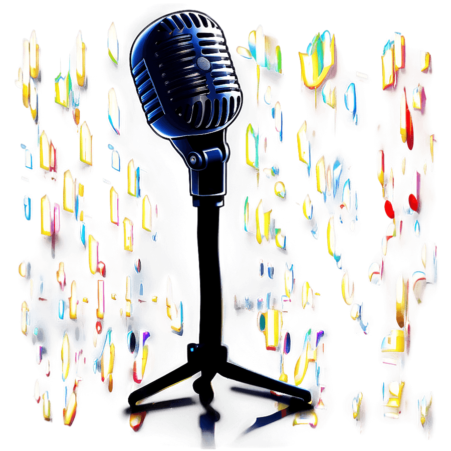 Microphone Silhouette Icon PNG 05262024