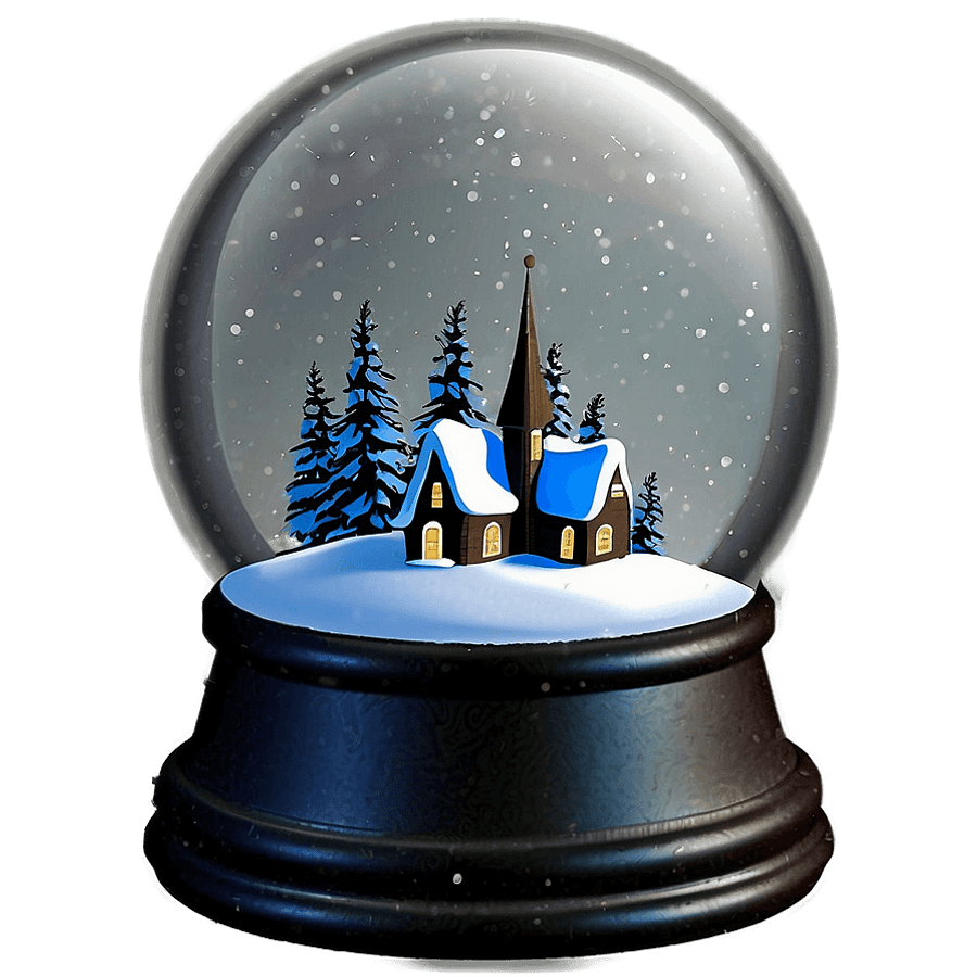 Winter Wonderland Snow Globe PNG 05262024
