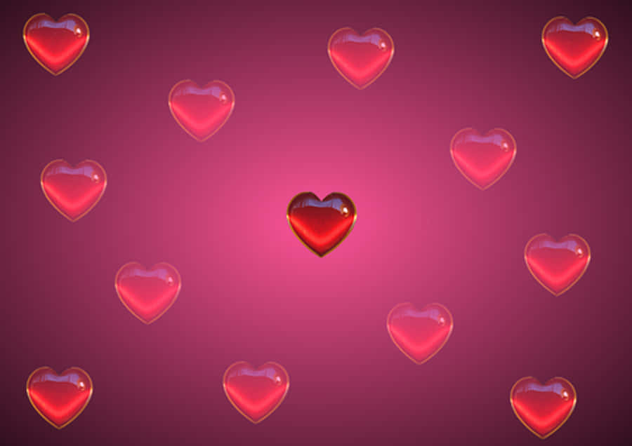 Glowing Hearts Pattern