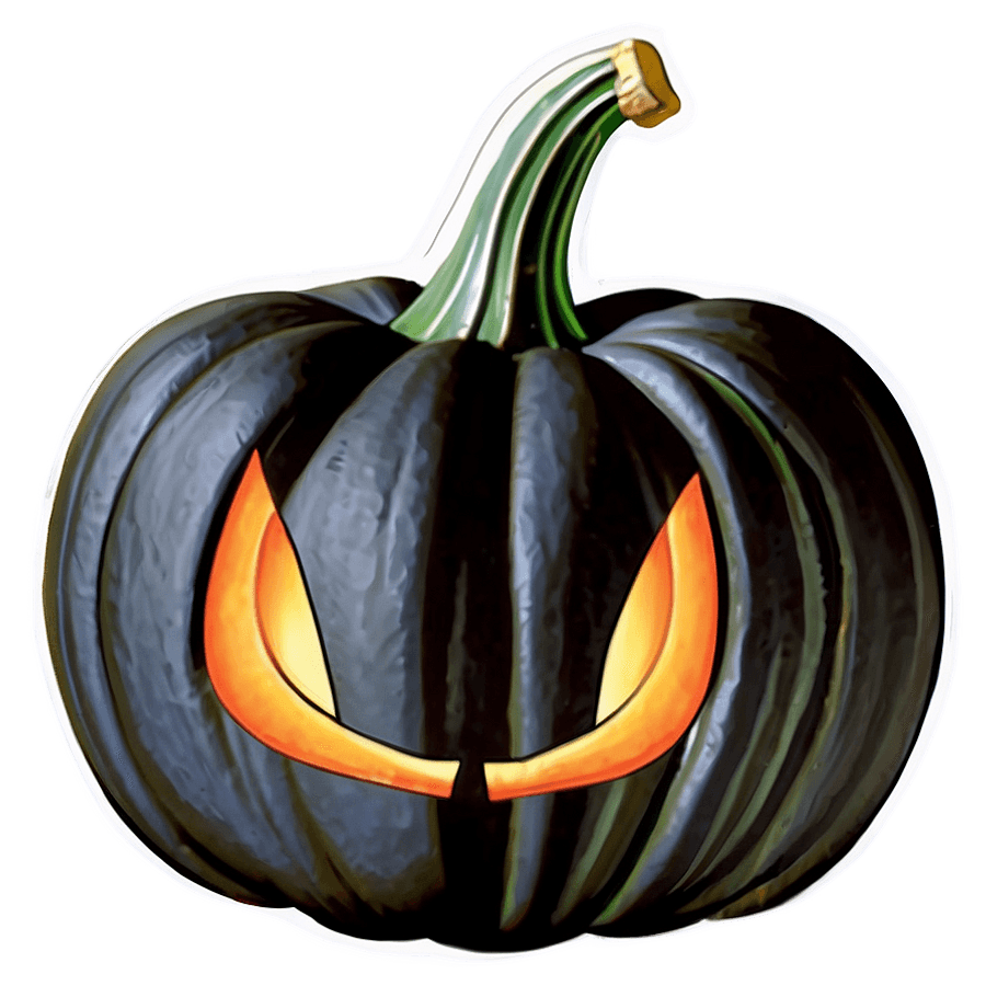 Black Pumpkin Outline PNG 31
