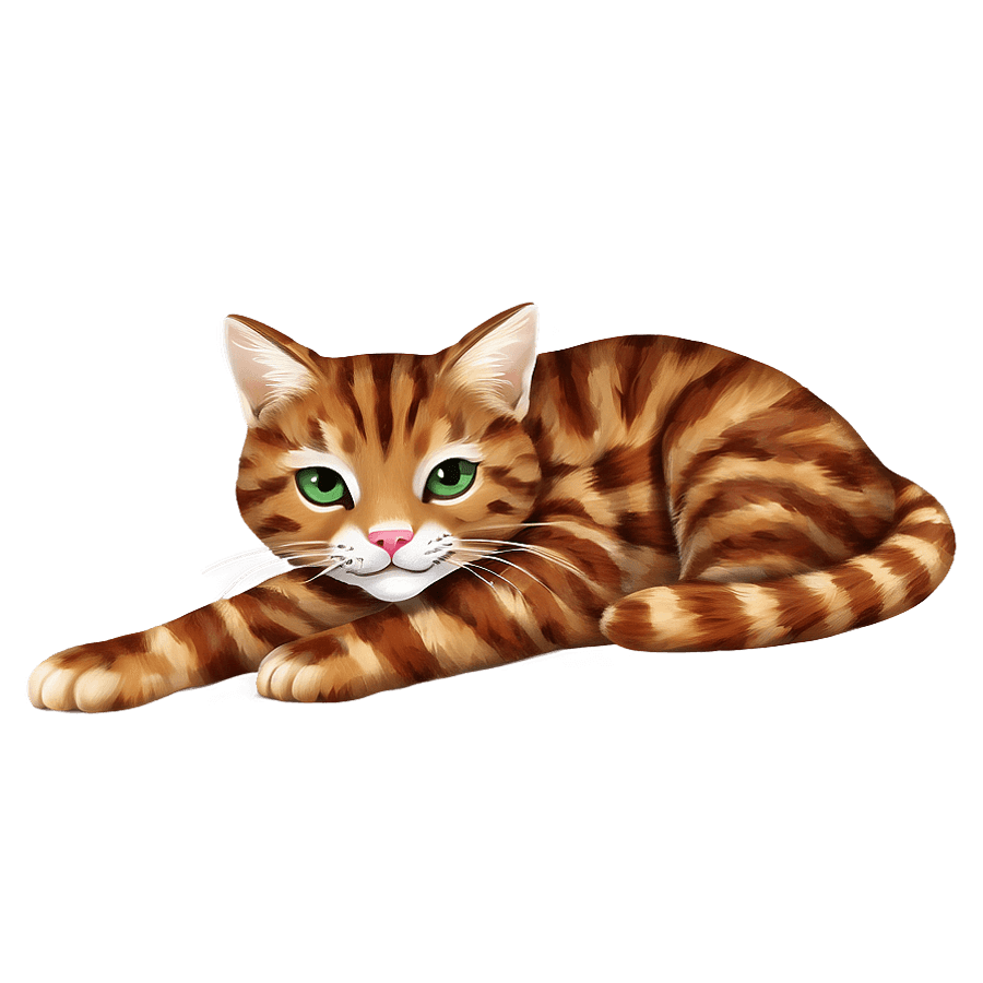 Autumn Cat Cartoon PNG 59