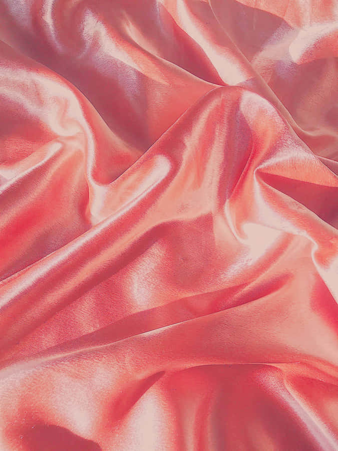 Textura de Tecido de Seda Vermelha Clara