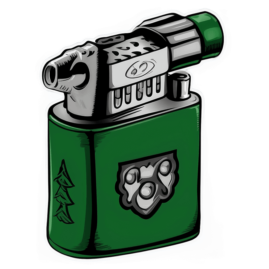 Vintage Gasoline Lighter PNG gga