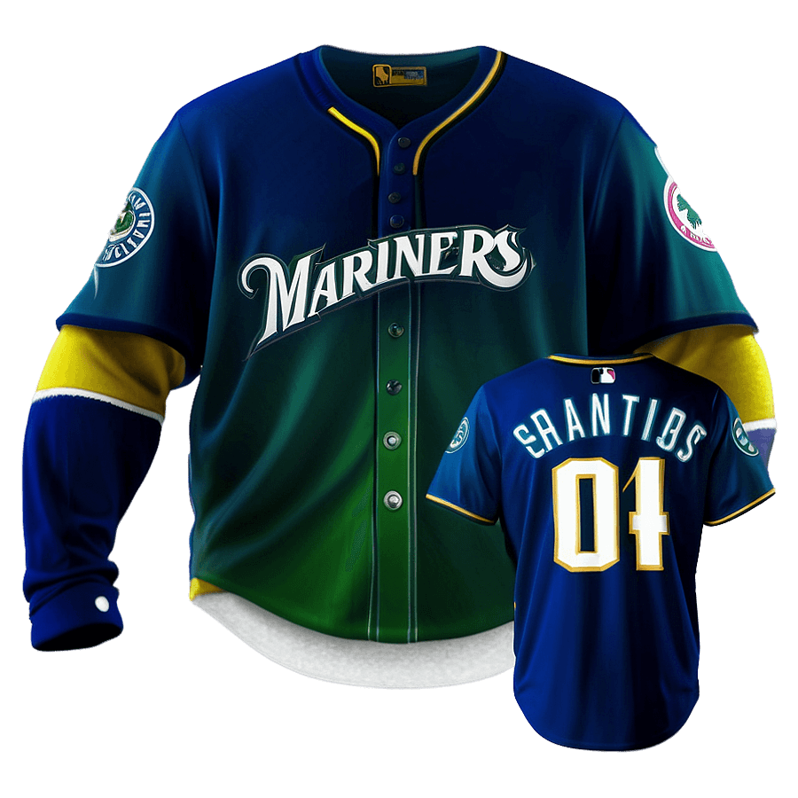 Mariners Jersey Design PNG 22