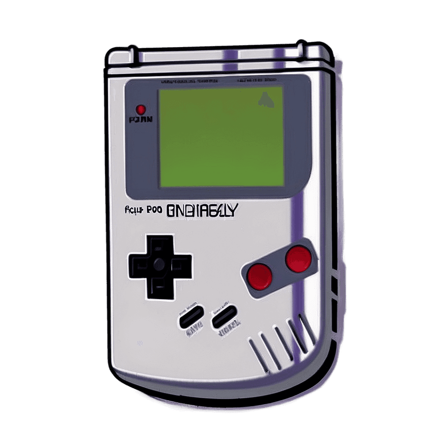 Game Boy with Games PNG 06202024