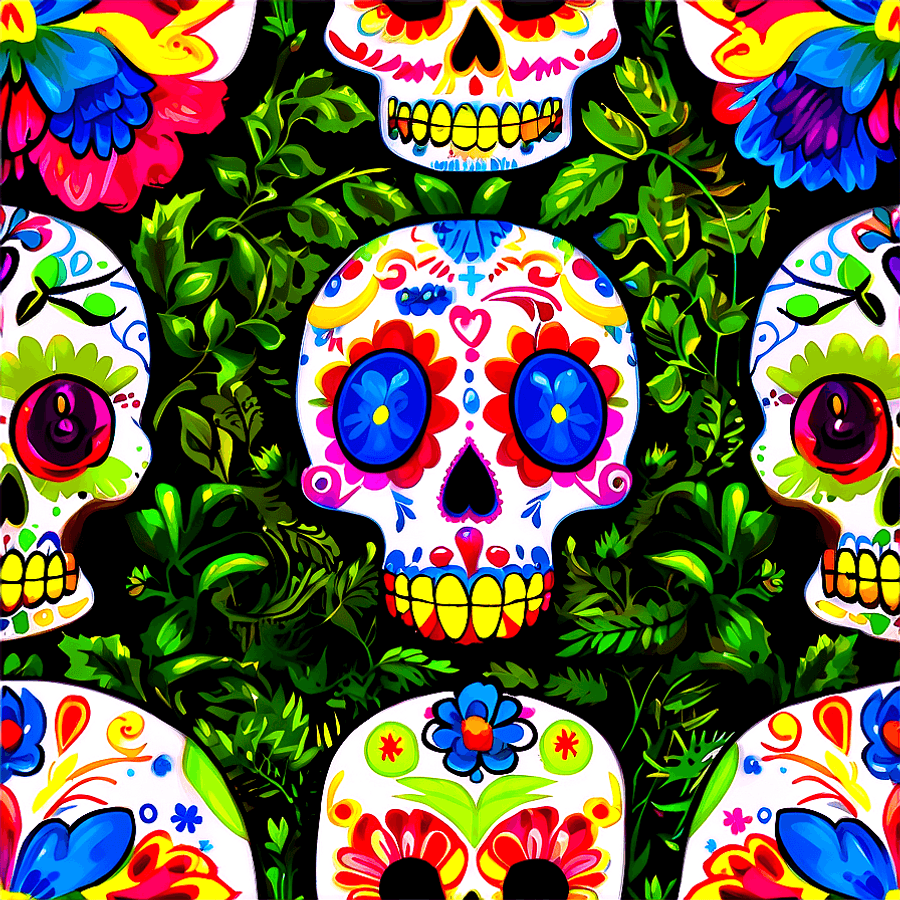 Sugar Skulls in Nature PNG 49