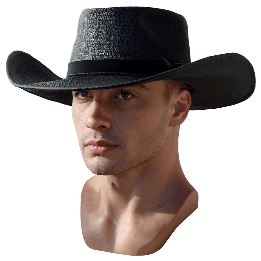 Fancy Black Hat PNG 85