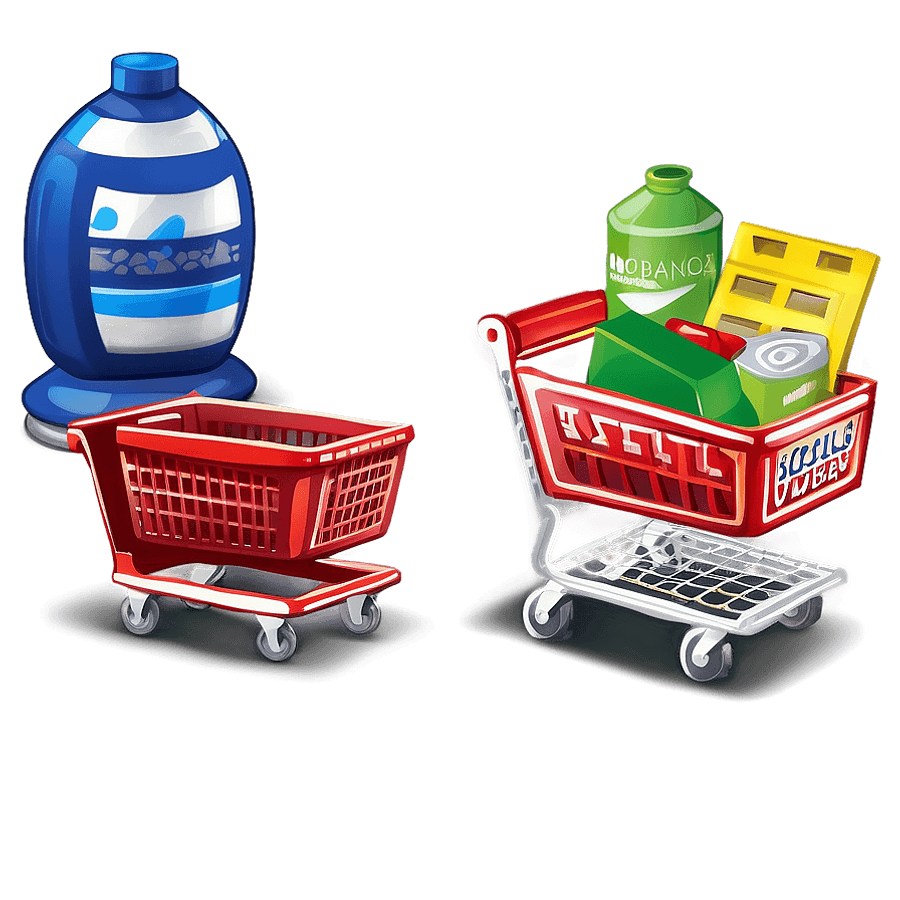 Shopping Cart Full Items PNG 72
