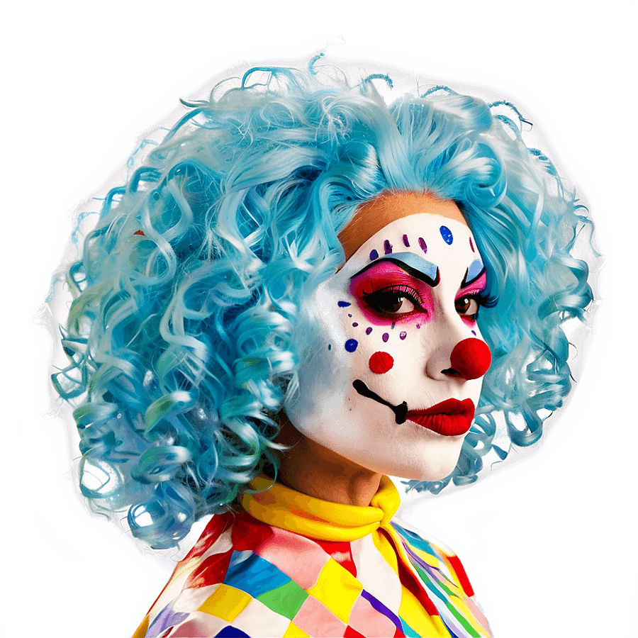 Glitter Clown Wig PNG jbv