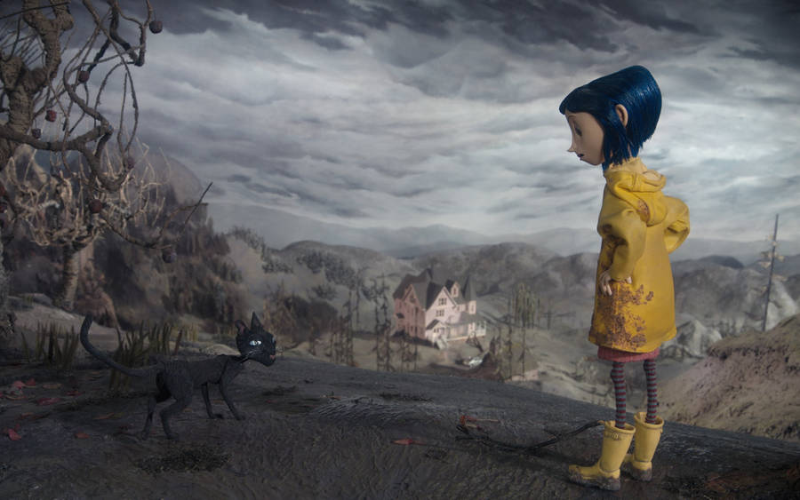 Coraline del cartone animato