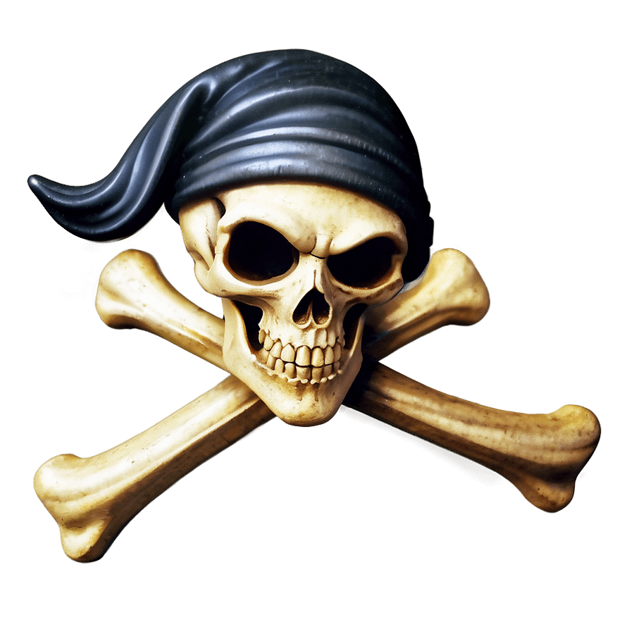 Jolly Roger on Black Background PNG mvd41