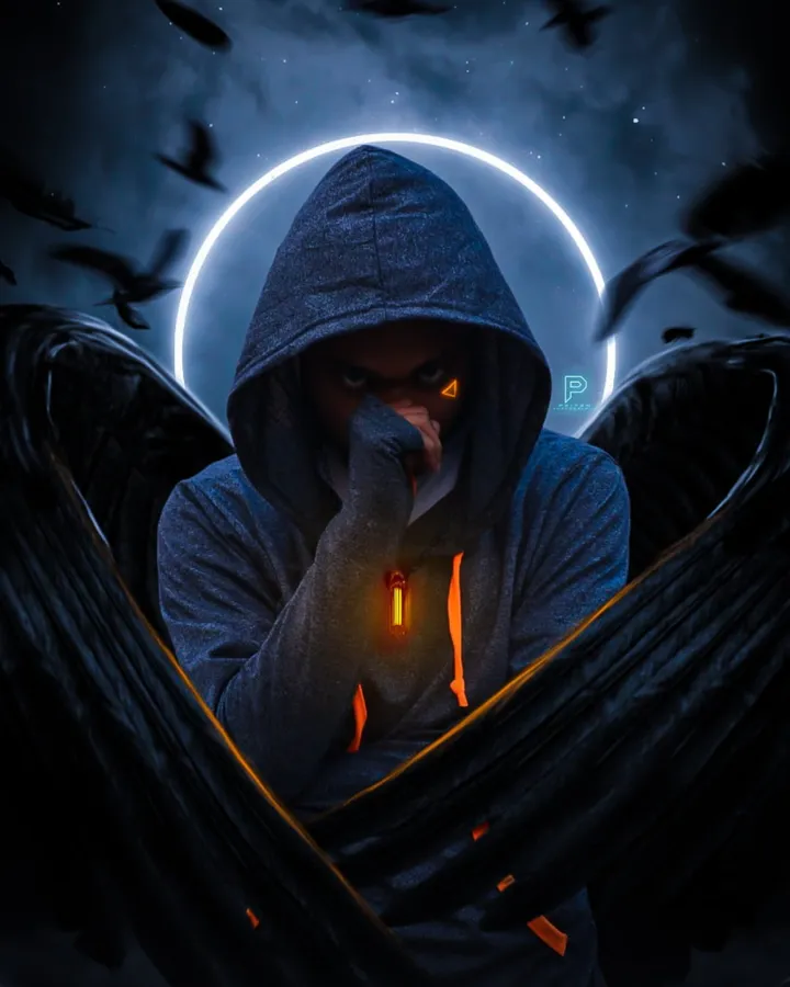 Hooded Devil Boy Wings