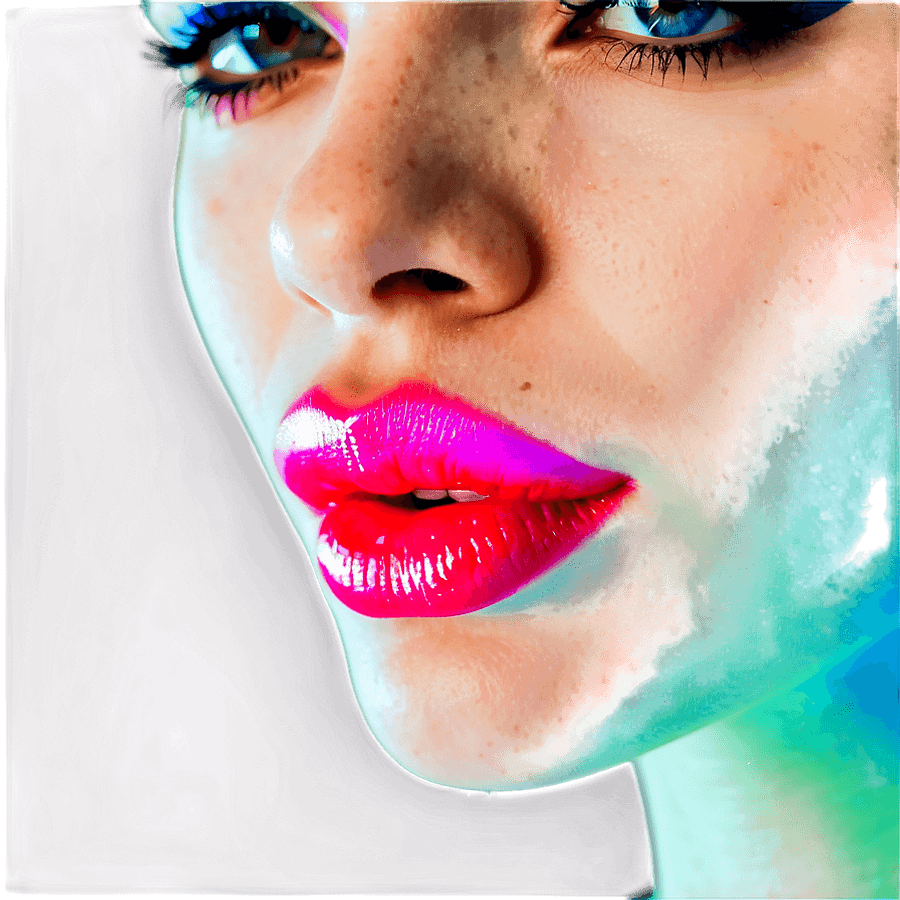 Ombre Baddie Lips PNG fjr