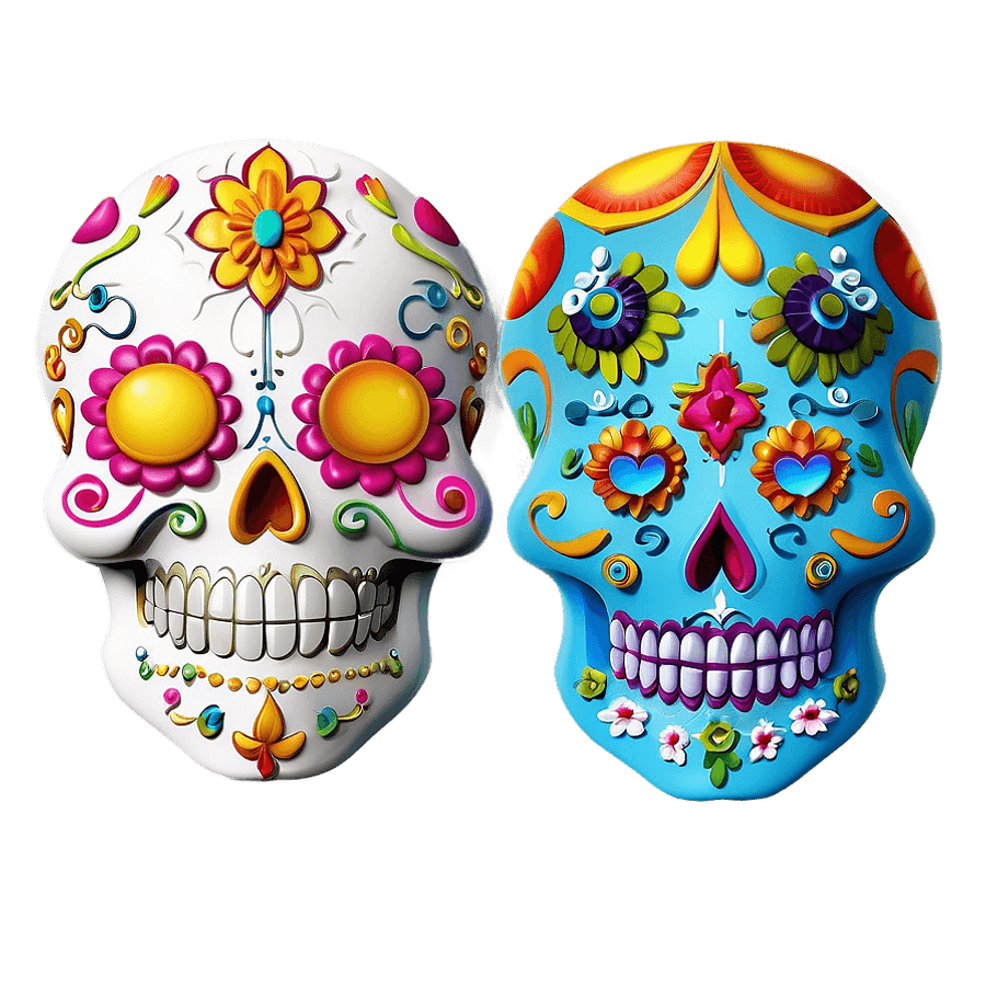 Sugar Skulls Celebration PNG gej