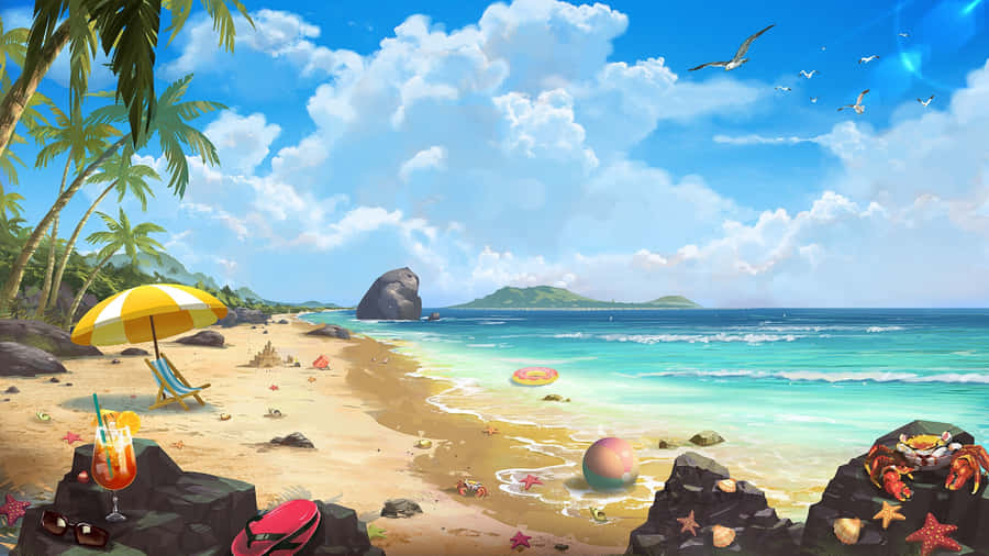 Tropischer Strand Sommerparadies 4K Ultra Wide
