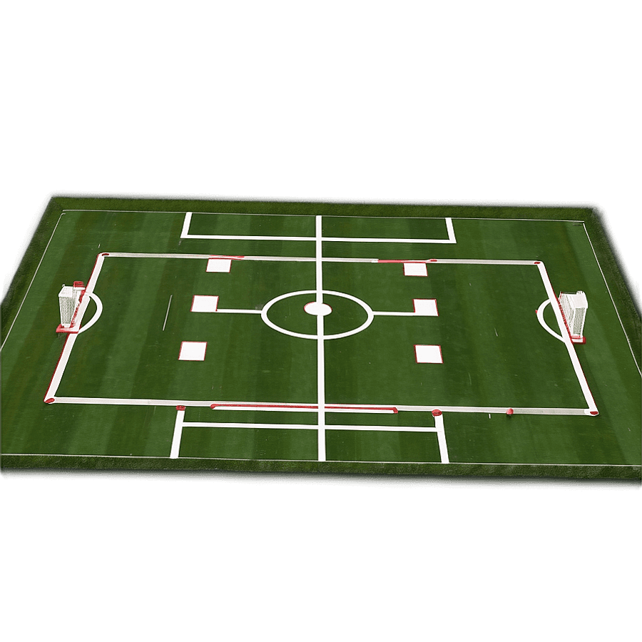 Detailed Football Pitch Layout PNG ogh19