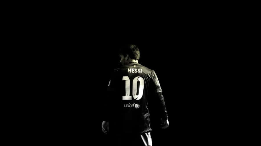 Messi Número 10 Fundo Escuro 4K