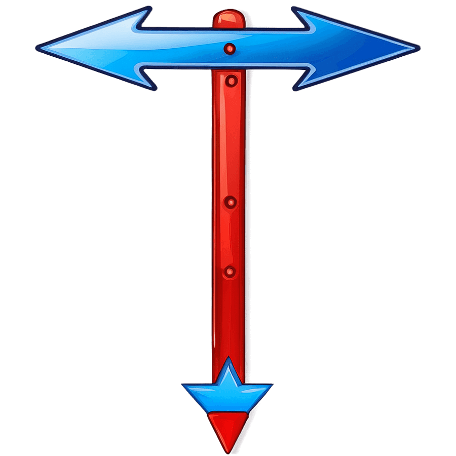 Thin Blue Arrow PNG 05252024