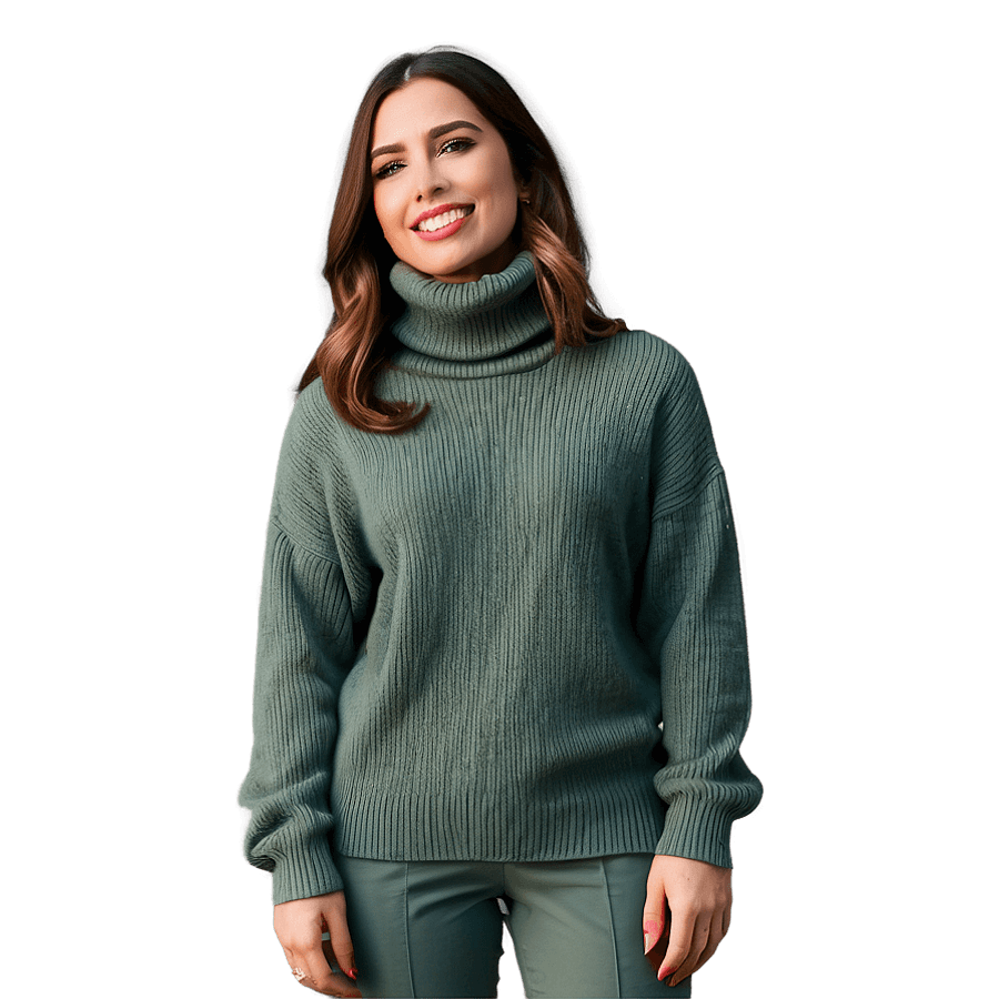 Chic Turtleneck Sweaters PNG 06282024