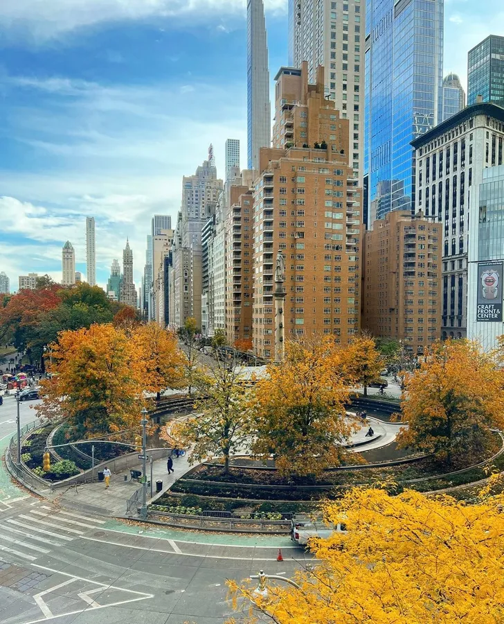 Columbus Circle During Spring