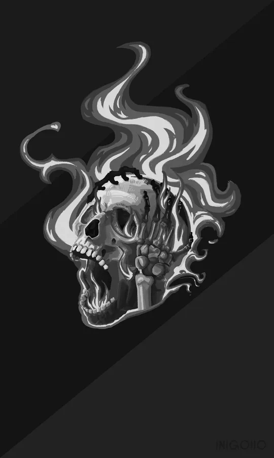 Flaming Skull
