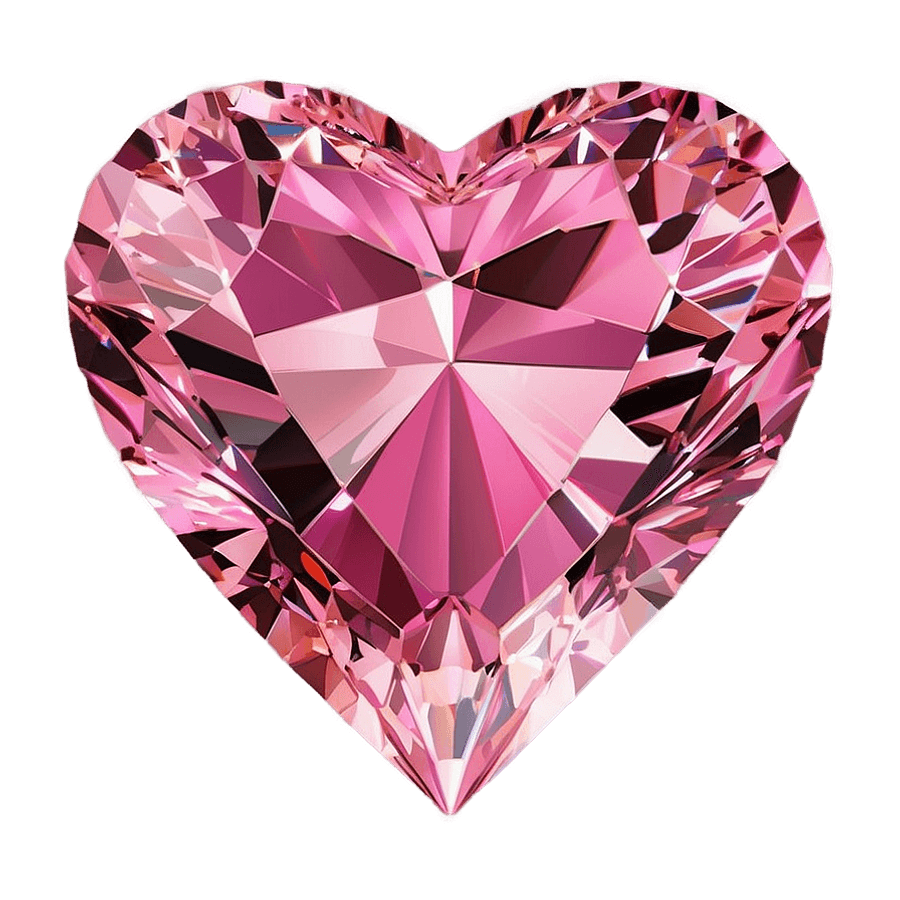 pink heart diamond a