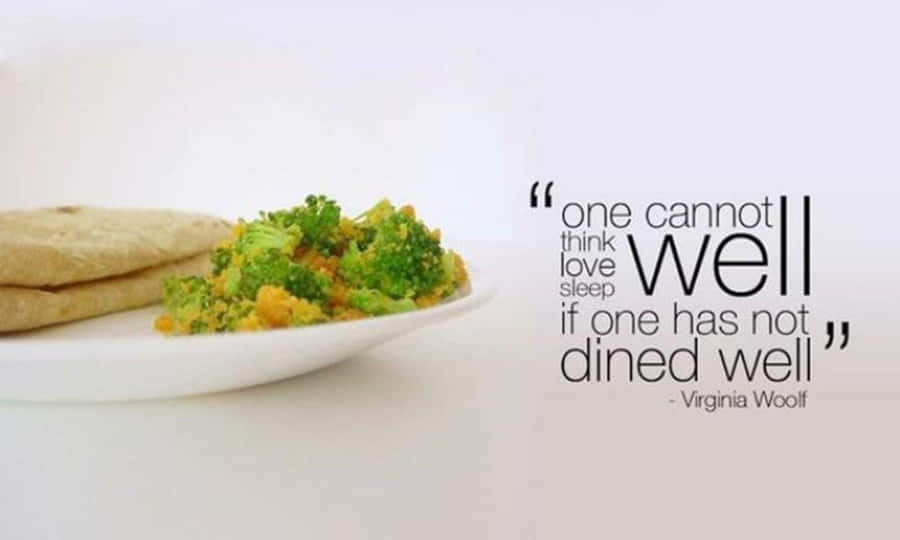 Citação de Virginia Woolf sobre Jantar Bem