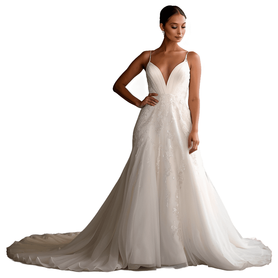 Backless Wedding Dress PNG hou76