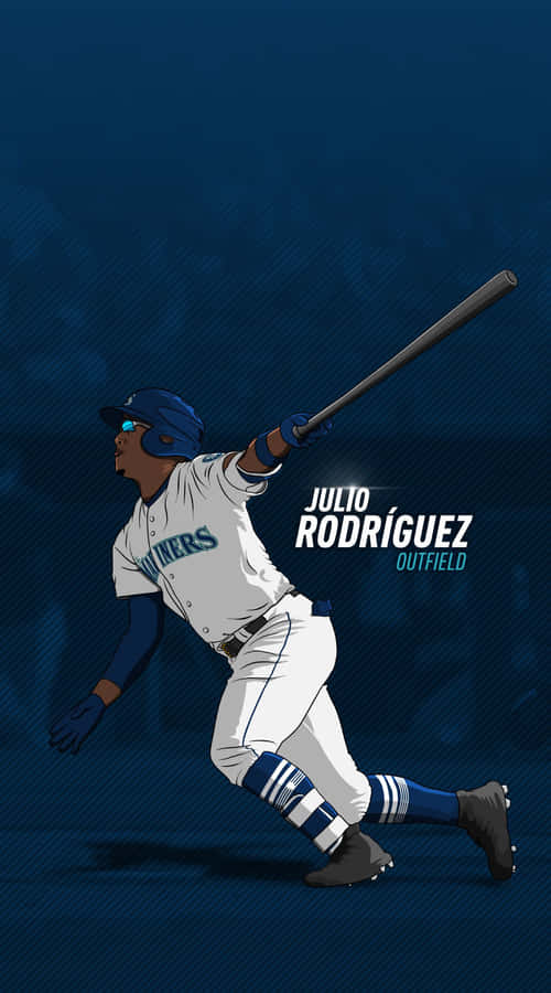Julio Rodriguez Mariners Outfielder Illustration