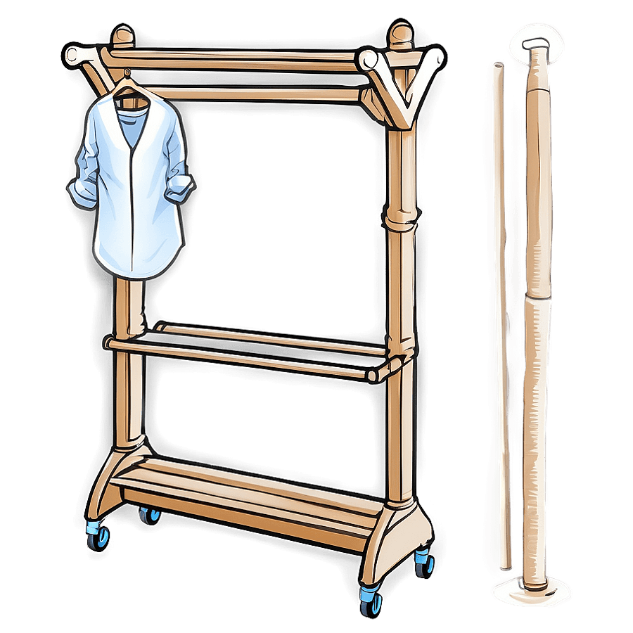 Clothing Rack for Laundry Room PNG 05262024