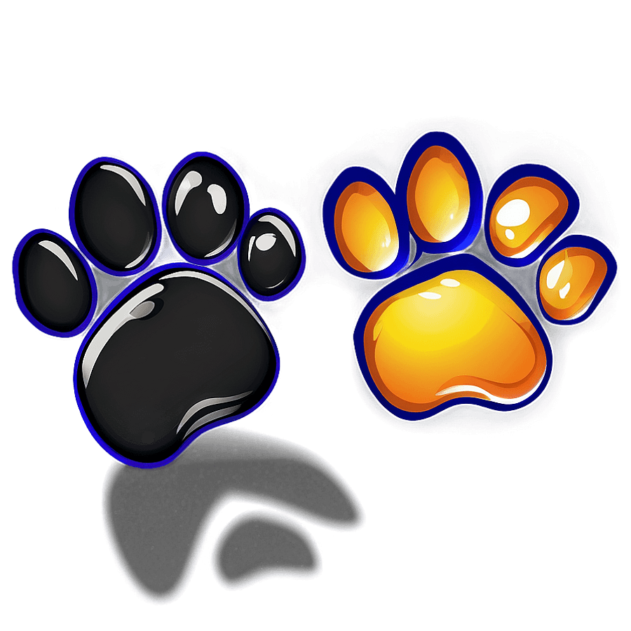 Paw Print with Shadow PNG 25