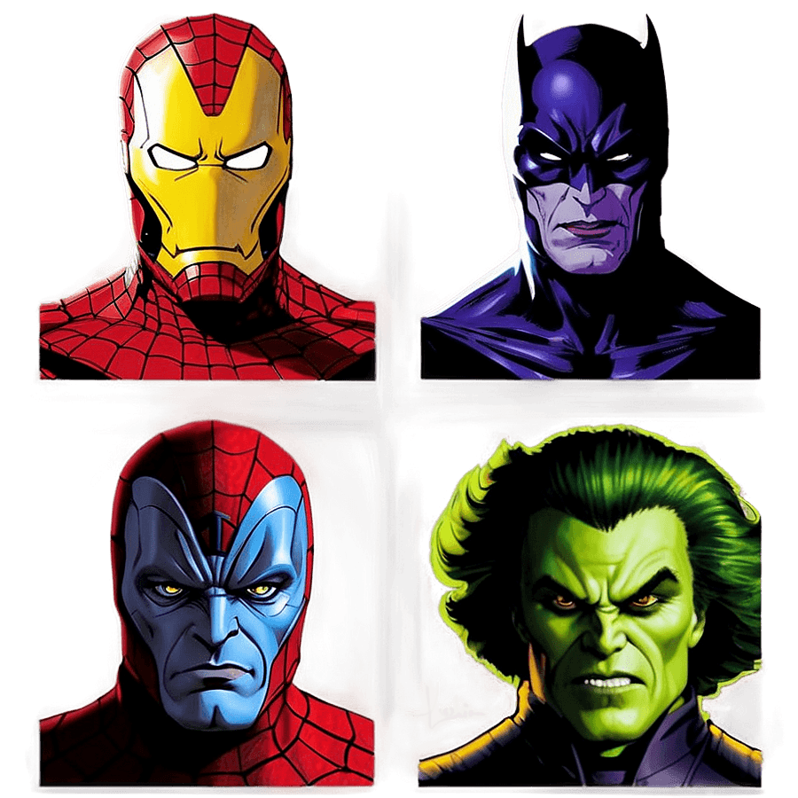 Marvel Villains Collage PNG 05062024