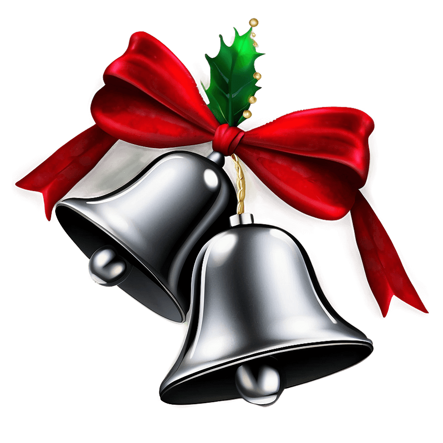 Silver Jingle Bells PNG 06212024