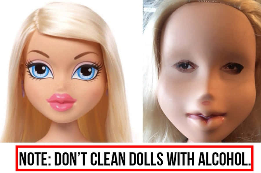 Antese Depois da Boneca Bratz: Imagem Hilária de Parede para Computador ou Celular.