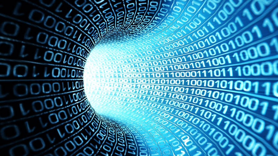 Information technology binary tunnel wallpaper